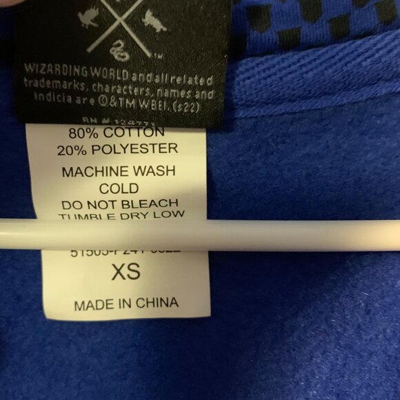 Harry Potter Ravenclaw Adult Hoodie Size XS NEW Blue Wizarding World Universal - Picture 8 of 9